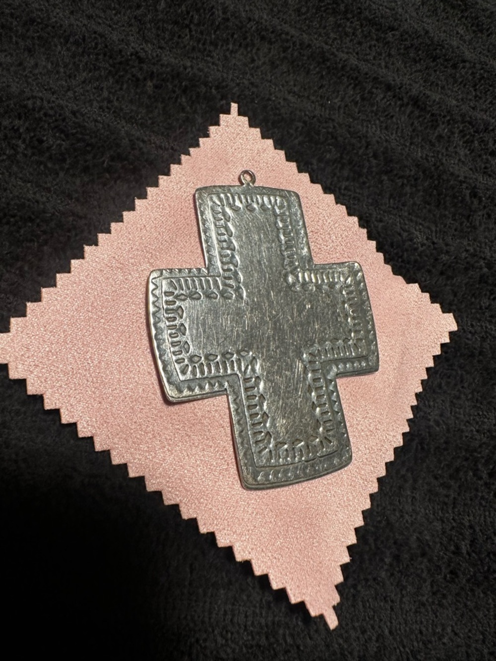 Silver-Tone Cross Pendant Necklace